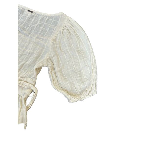 Billabong Women’s Cream Sundown Dress Button‎ Down Baby Doll Dress Size S - Picture 10 of 10